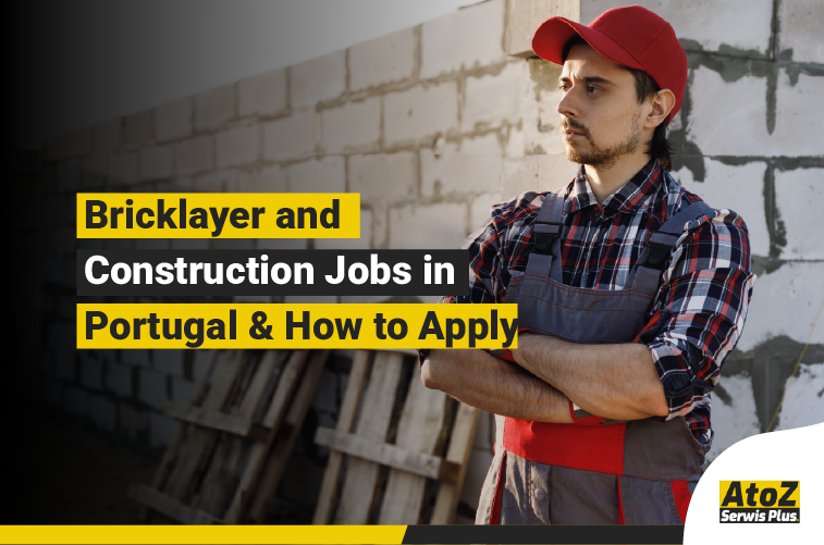Bricklayer working on a construction project in Portugal