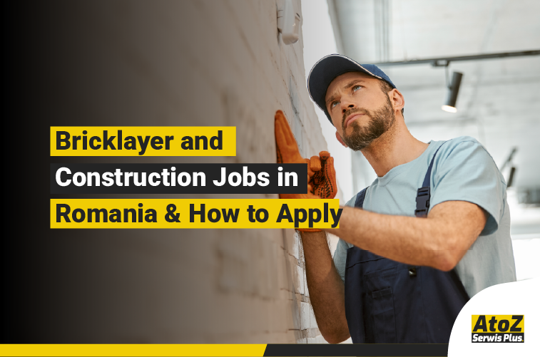 Bricklayer working on a construction project in Romania