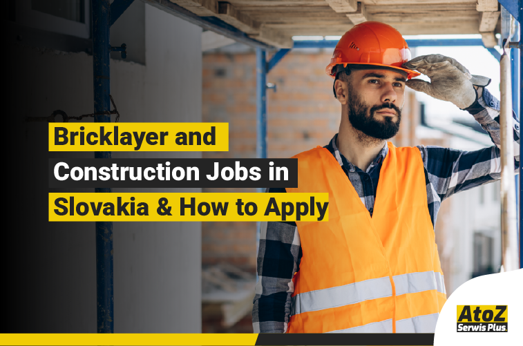 Bricklayer working on a construction project in Slovakia