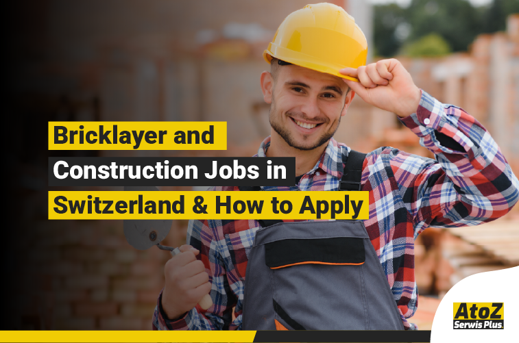 Bricklayer working on a construction project in Switzerland