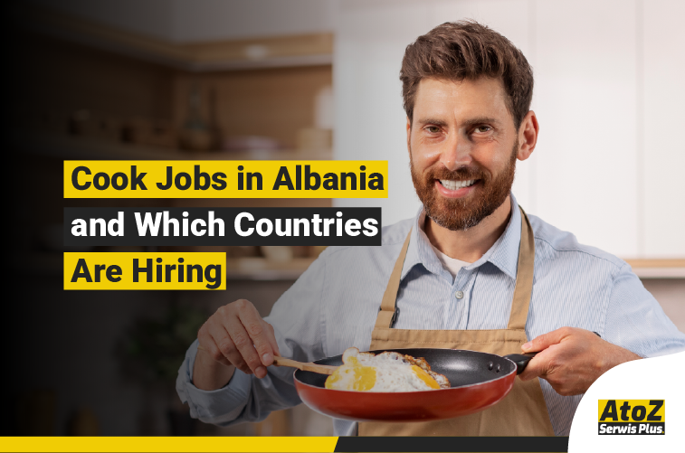 Cook preparing food in a professional kitchen in Albania