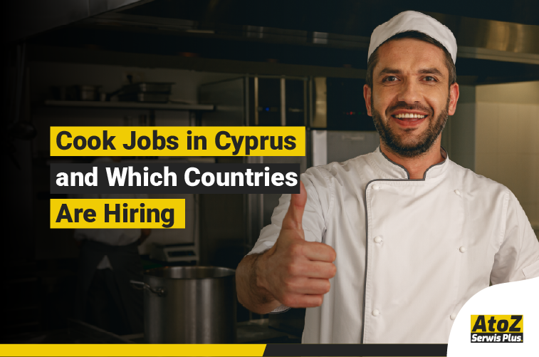 Cook preparing food in a professional kitchen in Cyprus
