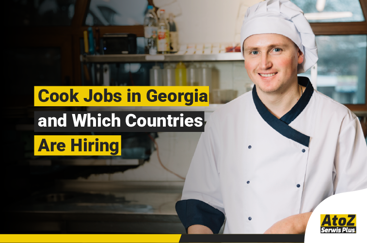 Cook preparing food in a professional kitchen in Georgia