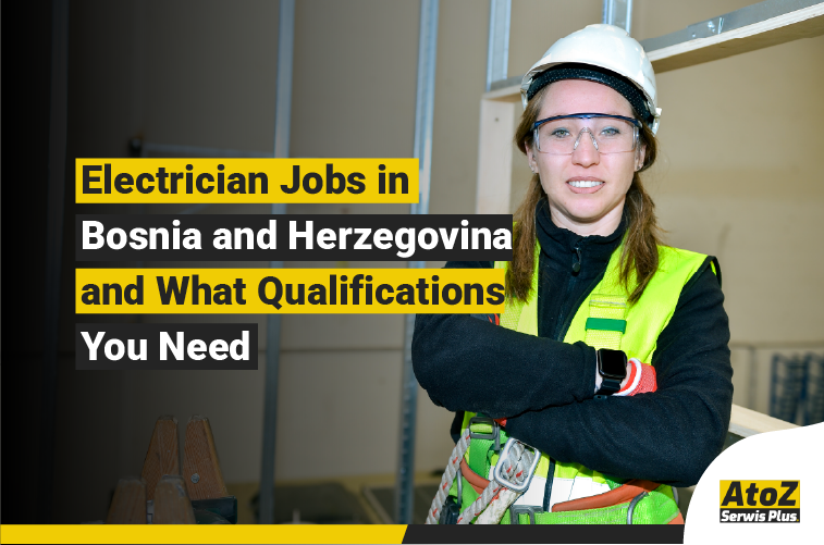 Qualified electrician working on an electrical installation in Bosnia and Herzegovina