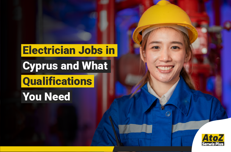 Qualified electrician working on an electrical installation in Cyprus