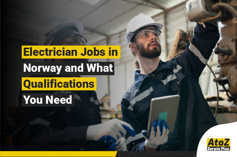 Qualified electrician working on an electrical installation in Norway