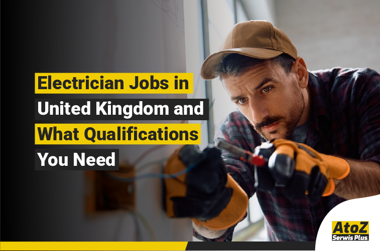 Qualified electrician working on an electrical installation in United Kingdom