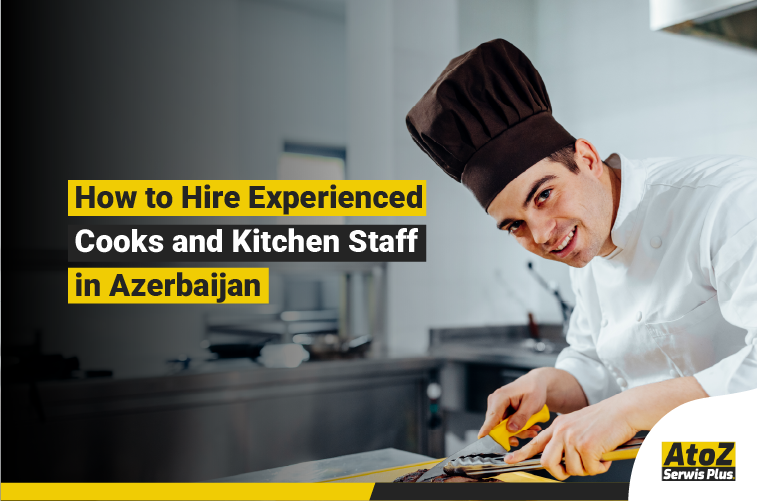 Experienced cooks and kitchen staff working in a professional kitchen in Azerbaijan