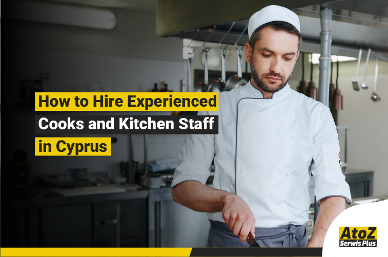Experienced cooks and kitchen staff working in a professional kitchen in Cyprus