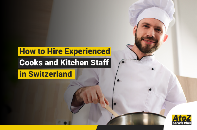 Experienced cooks and kitchen staff working in a professional kitchen in Switzerland