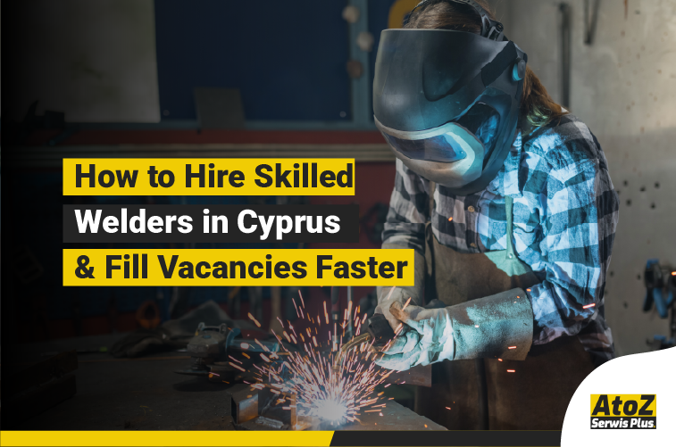 Skilled welder performing industrial welding in Cyprus