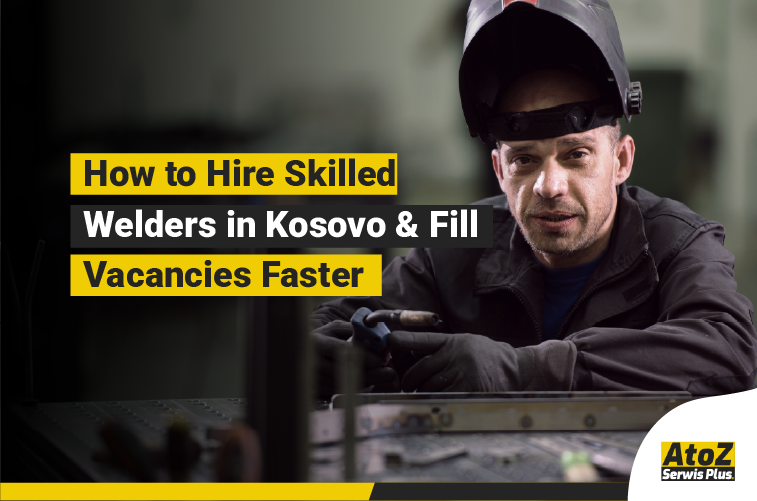 Skilled welder performing industrial welding in Kosovo
