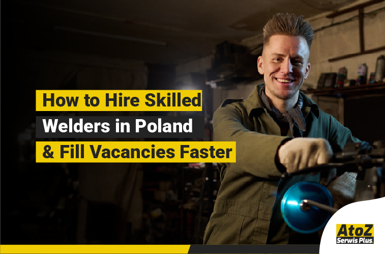 Skilled welder performing industrial welding in Poland