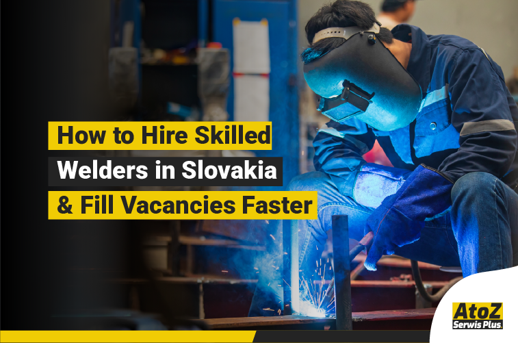 Skilled welder performing industrial welding in Slovakia