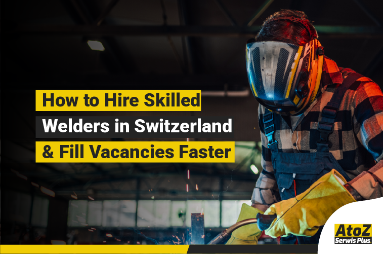Skilled welder performing industrial welding in Switzerland
