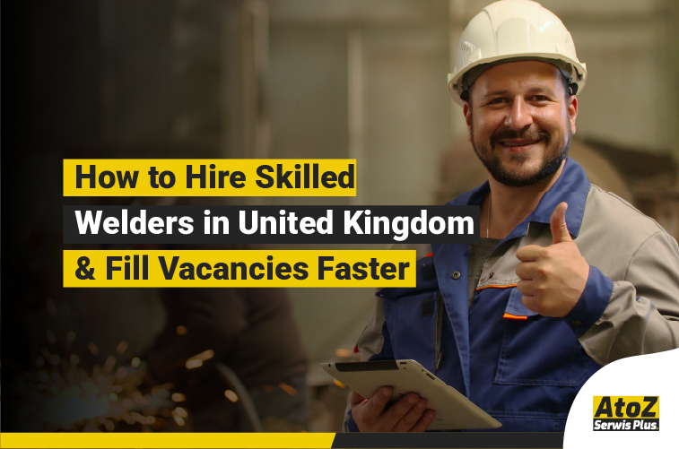 Skilled welder performing industrial welding in United Kingdom