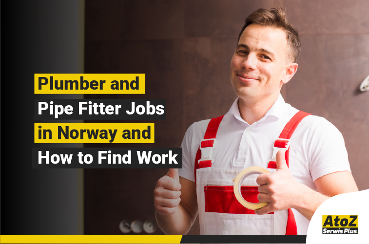 Plumber and pipe fitter working on an installation in Norway