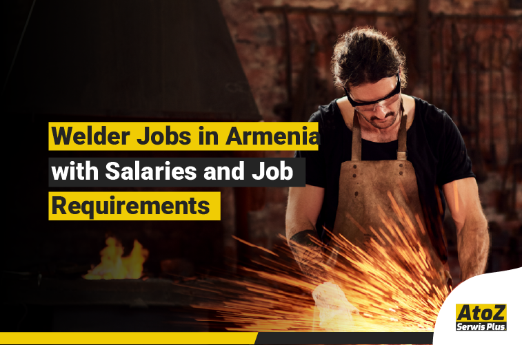 Welder performing industrial welding on a job in Armenia