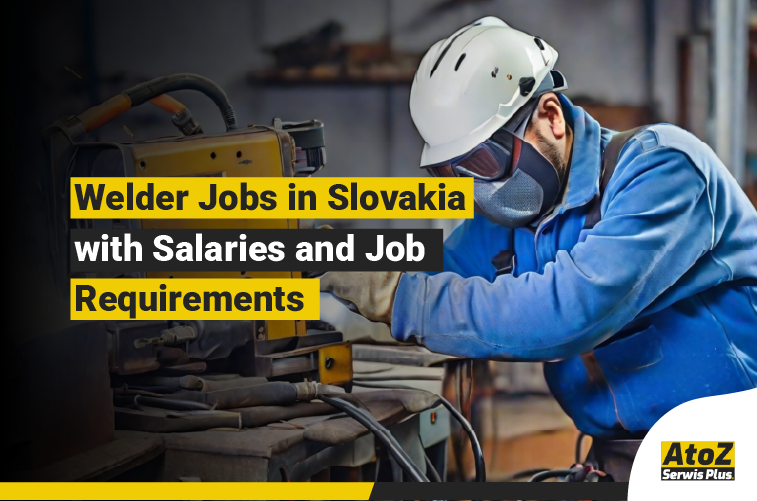 Welder performing industrial welding on a job in Slovakia
