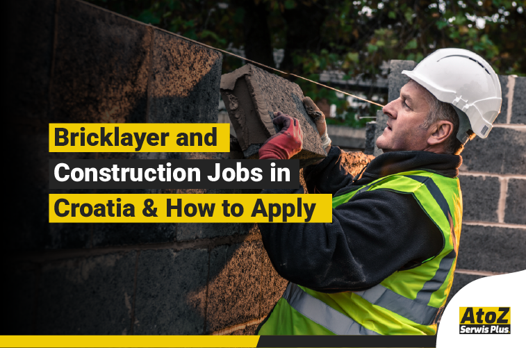 Bricklayer working on a construction project in Croatia