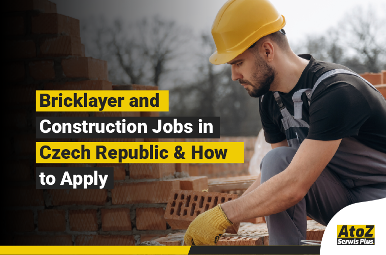 Bricklayer working on a construction project in Czech Republic