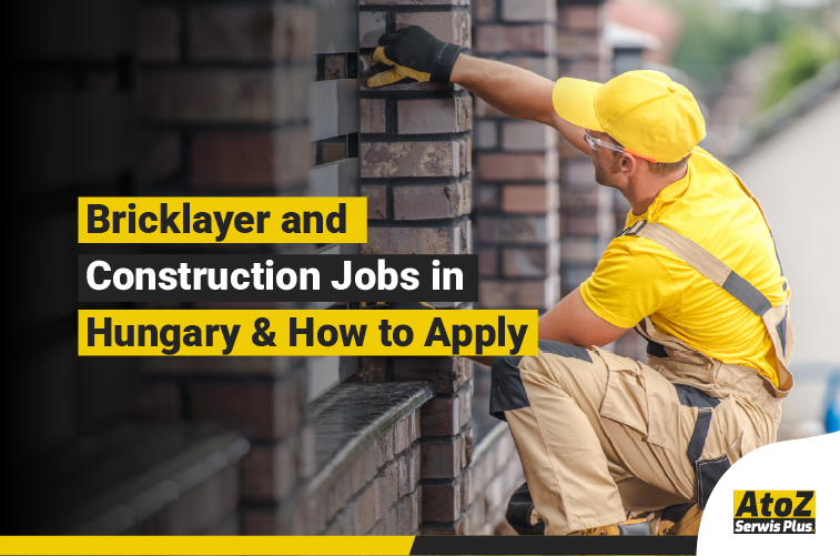 Bricklayer working on a construction project in Hungary