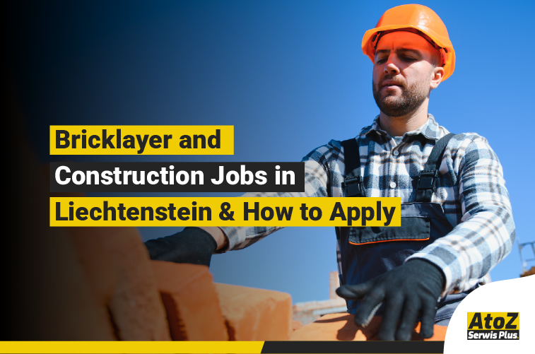 Bricklayer working on a construction project in Liechtenstein