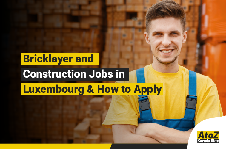 Bricklayer working on a construction project in Luxembourg