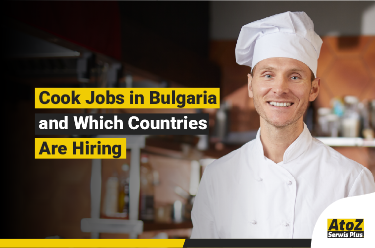 Cook preparing food in a professional kitchen in Bulgaria