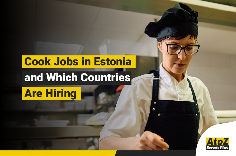 Cook preparing food in a professional kitchen in Estonia