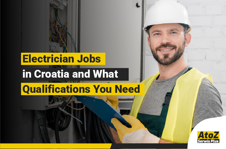 Qualified electrician working on an electrical installation in Croatia