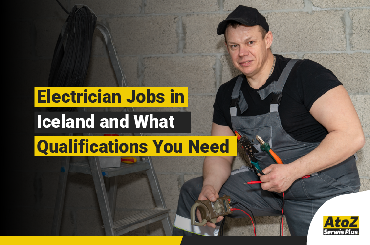 Qualified electrician working on an electrical installation in Iceland