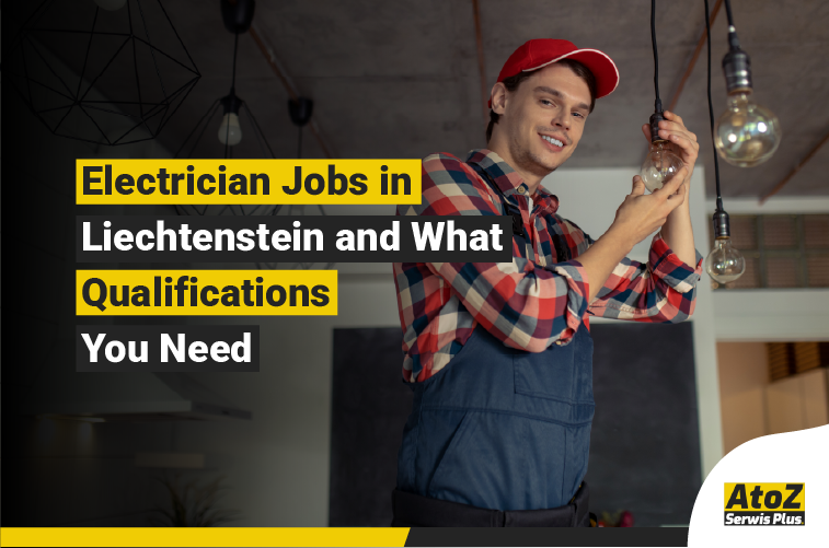 Qualified electrician working on an electrical installation in Liechtenstein