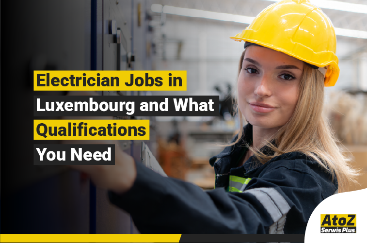 Qualified electrician working on an electrical installation in Luxembourg