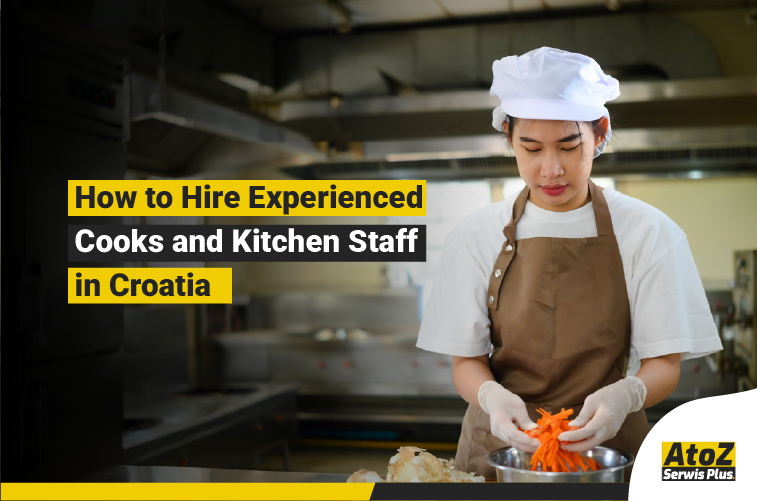 Experienced cooks and kitchen staff working in a professional kitchen in Croatia