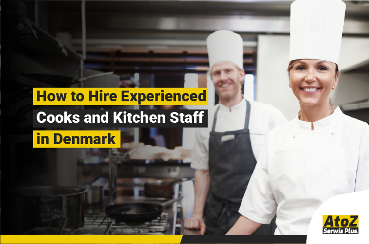 Experienced cooks and kitchen staff working in a professional kitchen in Denmark