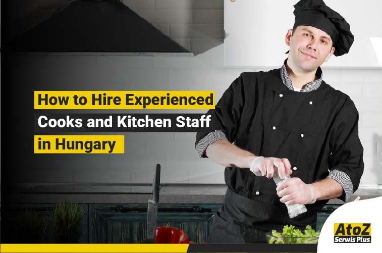 Experienced cooks and kitchen staff working in a professional kitchen in Hungary