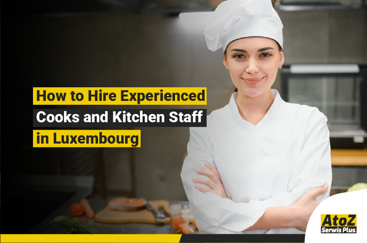 Experienced cooks and kitchen staff working in a professional kitchen in Luxembourg