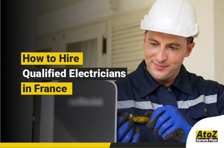 Qualified industrial electrician working in France