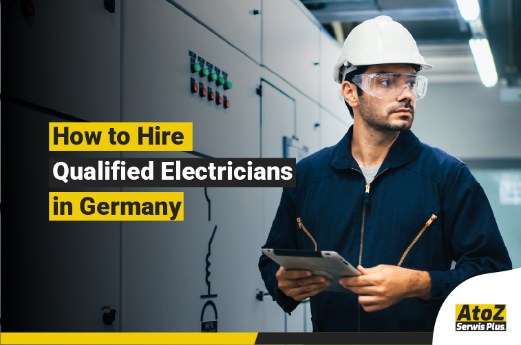 Qualified industrial electrician working in Germany