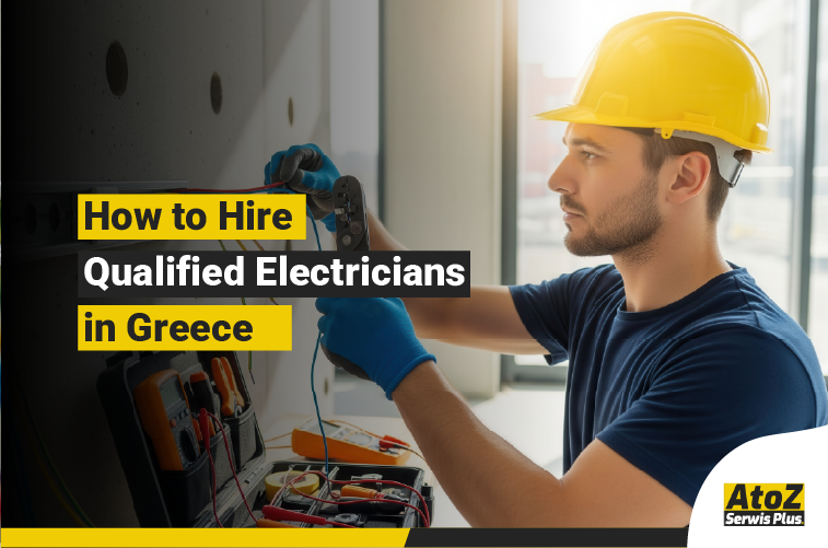 Qualified industrial electrician working in Greece