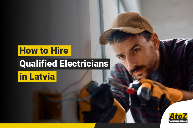 Qualified industrial electrician working in Latvia