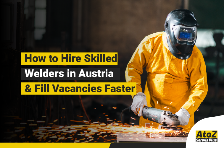 Skilled welder performing industrial welding in Austria