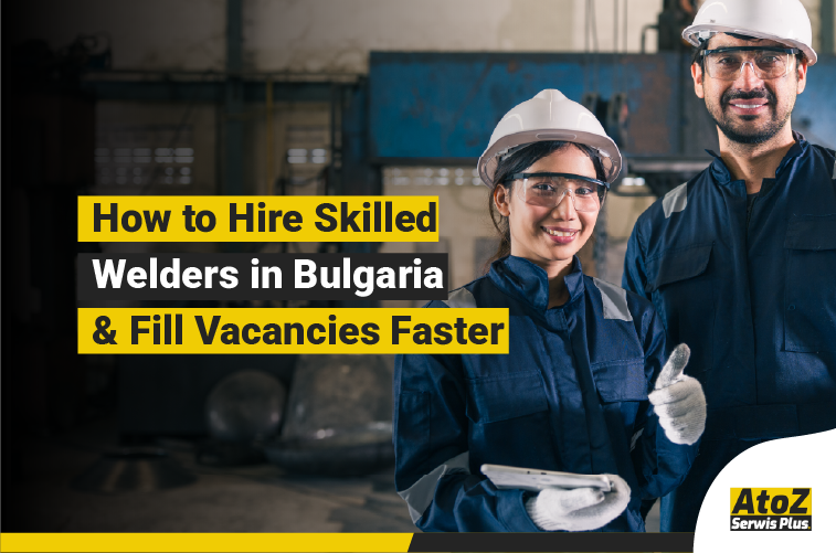 Skilled welder performing industrial welding in Bulgaria