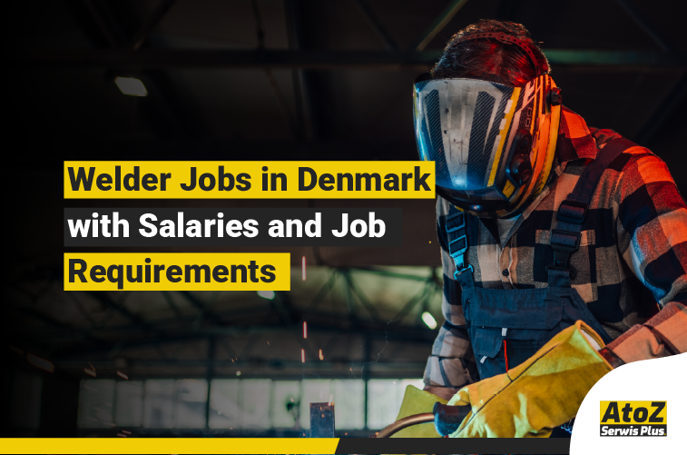 Welder performing industrial welding on a job in Denmark