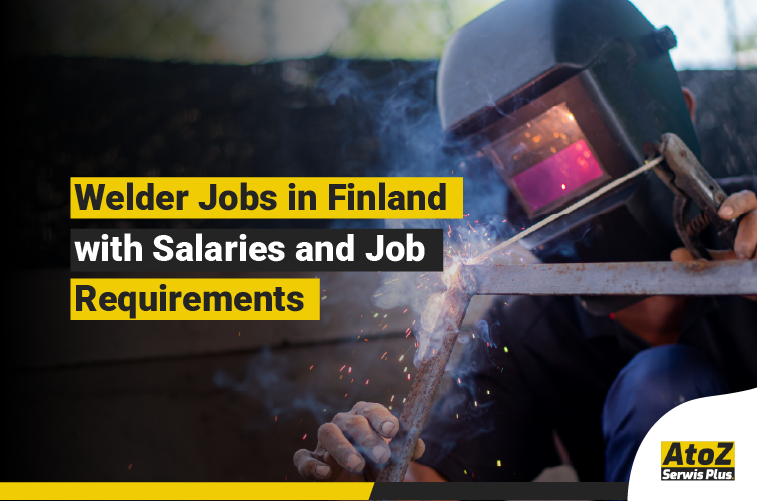 Welder performing industrial welding on a job in Finland