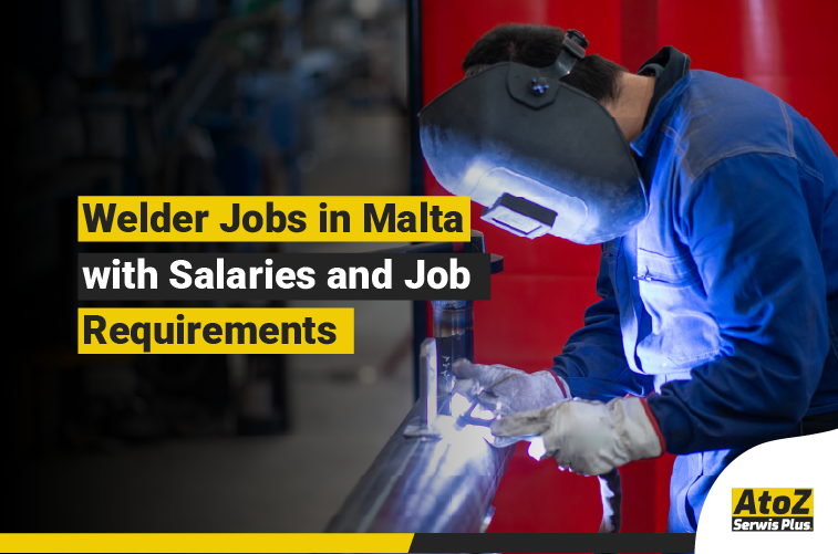 Welder performing industrial welding on a job in Malta